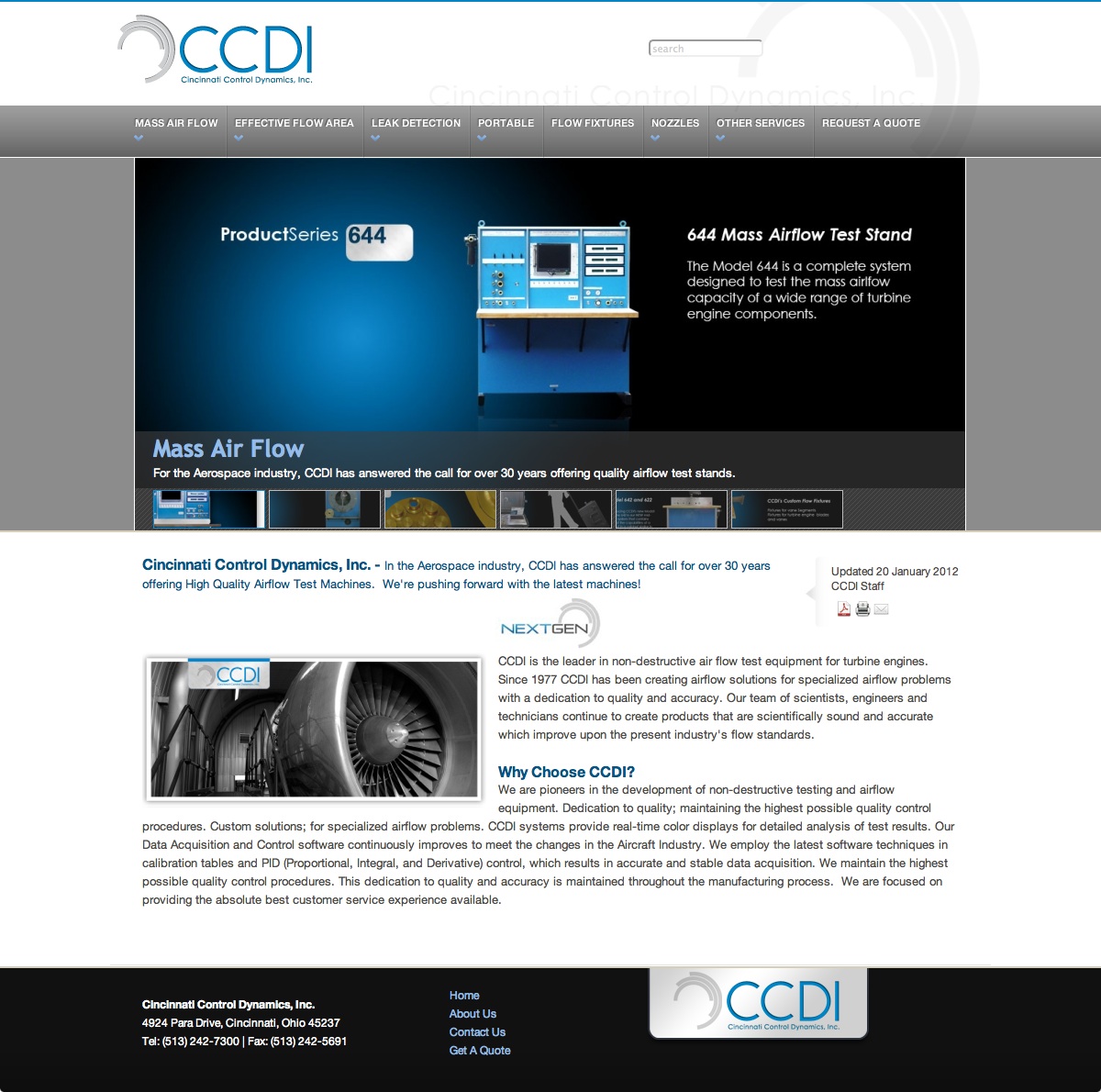 CCDI, manufactures airflow test equipment, sonic nozzles, airflow fixture and airflow testing